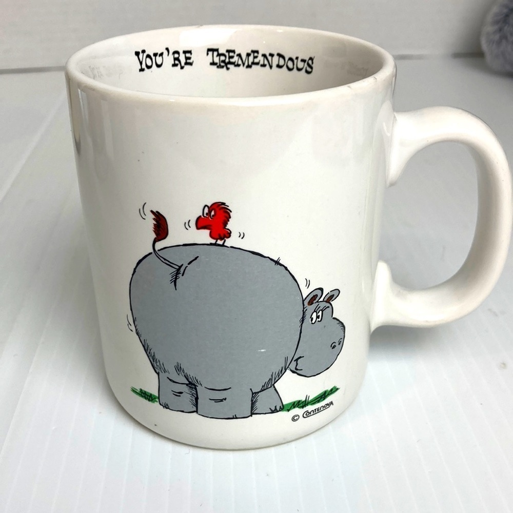 Contenova “You’re Trenendous” mug bird hippo